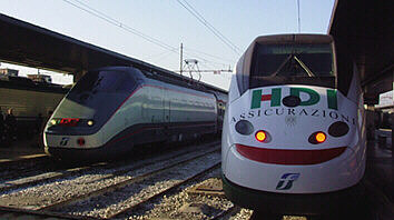 Rome station Eurostar train