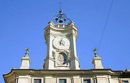 Rome Torre dell'Orologio by Francesco Borromini close-up