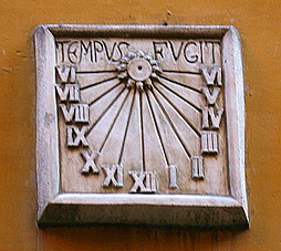 Rome Piazza San Salvatore in Lauro sun dial