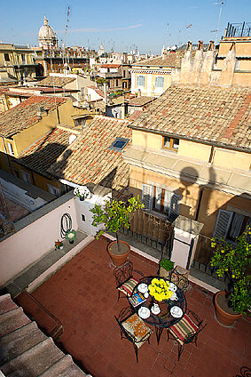 view of the terrace from the higher one