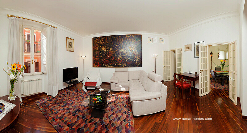 trastevere two bedroom apartment the sitting room