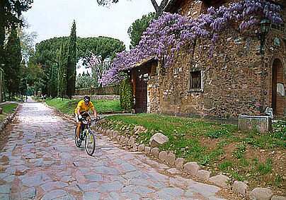 Biking in Rome Appian Way during your rental