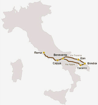 Rome Appian Way Via Appia Antica map