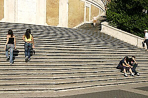 boys and girls Rome Spanish Steps