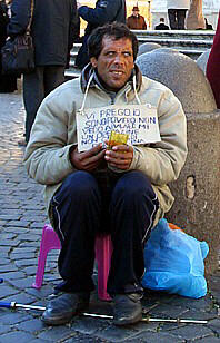 Rome poor people and beggars