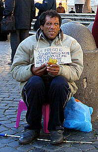 Rome Saint Mary Major Church Santa Maria Maggiore beggar