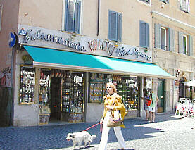 grocery store in Piazza Campo de' Fiori Rome