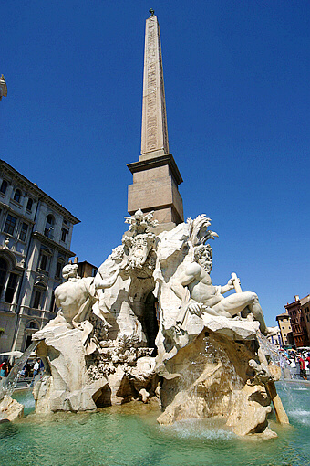 Rome Piazza Navona Four Rivers fountain