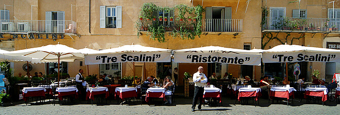 Rome Piazza Navona Tre Scalini restaurant