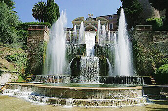 Tivoli Villa d'Este fountains photos