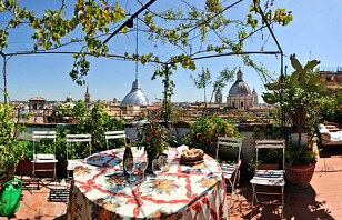 Terrace at a Rome apartment